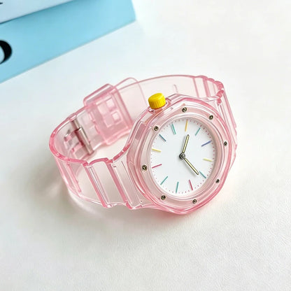 Watch Strap for Swatch X AP Royal Pop - Transparent Jelly TPU Shockproof Bracelet Correa One-Piece Waterproof Replacement Band