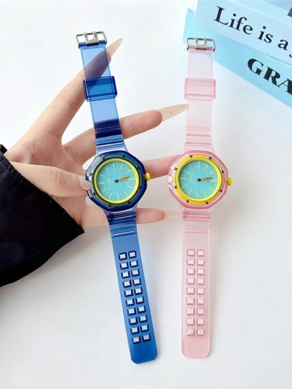 Watch Strap for Swatch X AP Royal Pop - Transparent Jelly TPU Shockproof Bracelet Correa One-Piece Waterproof Replacement Band