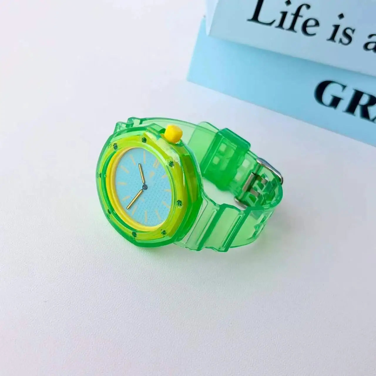 Watch Strap for Swatch X AP Royal Pop - Transparent Jelly TPU Shockproof Bracelet Correa One-Piece Waterproof Replacement Band