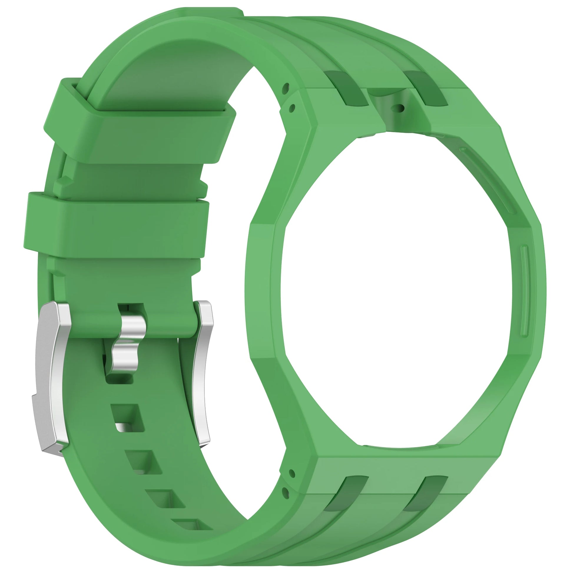 Matte PC Mod Kit Case Frame with Strap for Swatch AP Royal Pop Modification - Integrated Silicone Cover and Bumper Band Accessories
