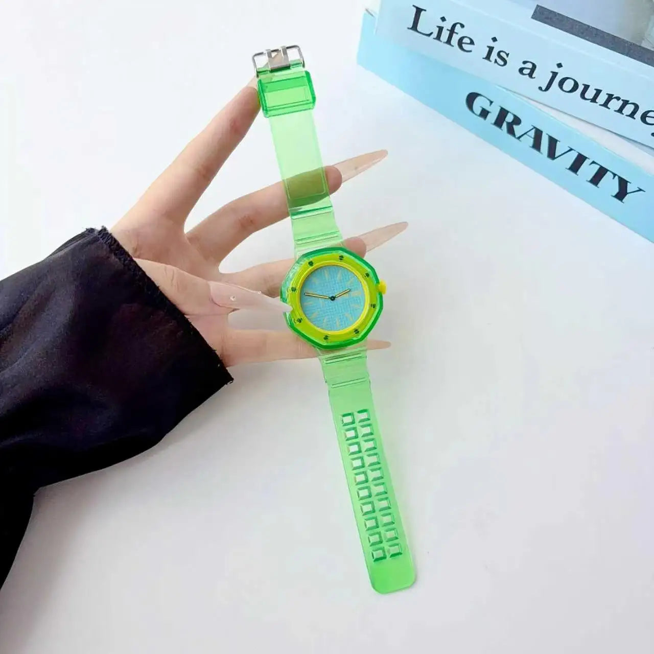 Watch Strap for Swatch X AP Royal Pop - Transparent Jelly TPU Shockproof Bracelet Correa One-Piece Waterproof Replacement Band
