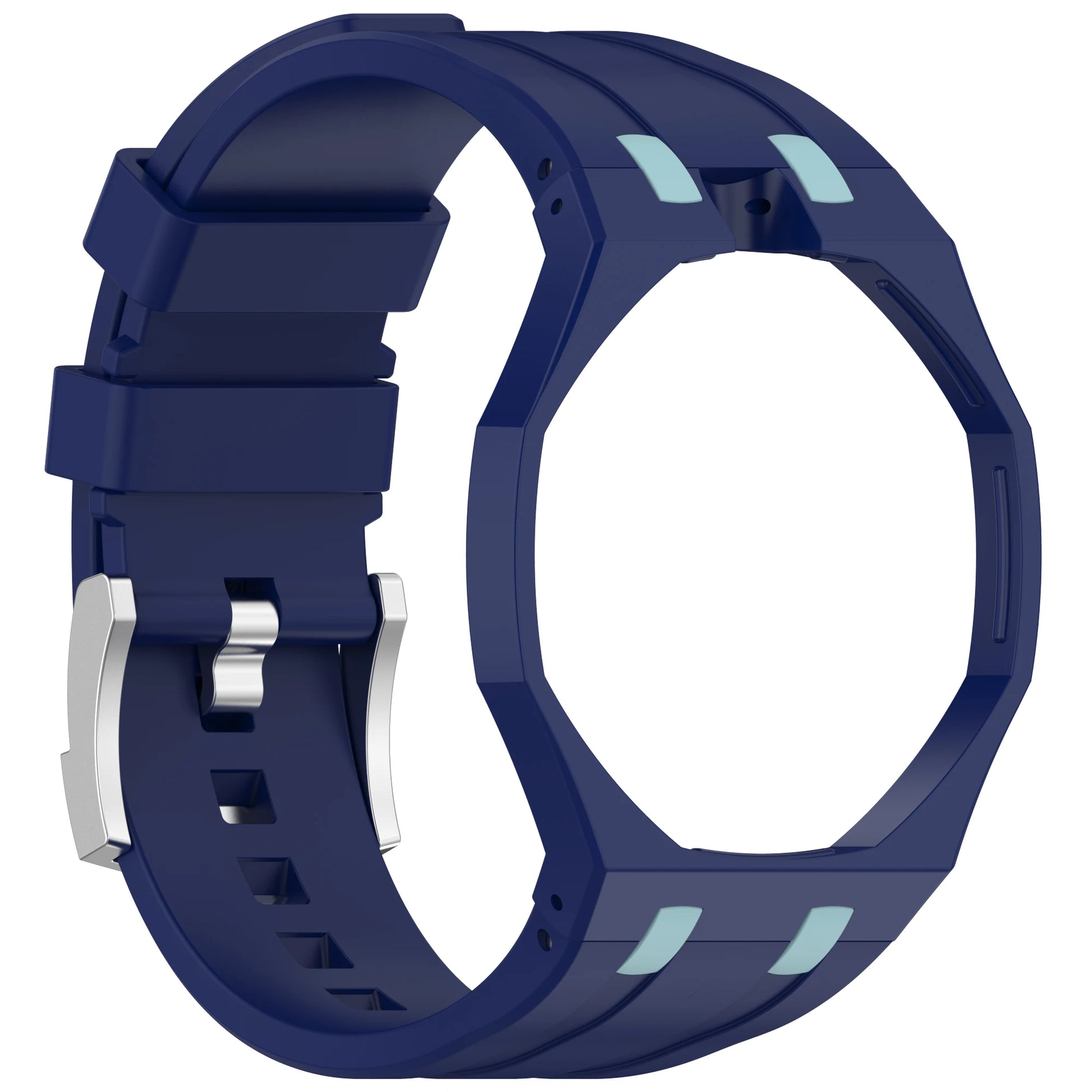 Matte PC Mod Kit Case Frame with Strap for Swatch AP Royal Pop Modification - Integrated Silicone Cover and Bumper Band Accessories